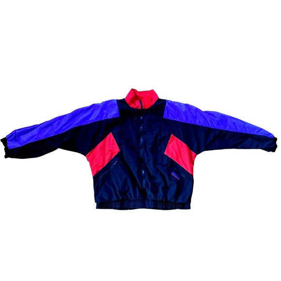 Gary Mandel Other - Vintage Gary Mandel Windbreaker Retro Jacket XL Black Red Purple 80s 90s Y2K